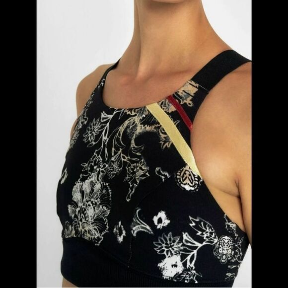 Free People MOVEMENT Freestyle Sport Bra Printed-XS-$58 MSRP BLACK FLORAL PRINT - Picture 2 of 9